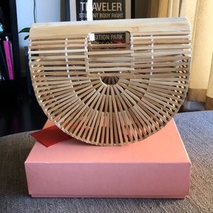 Cult Gaia Arc Small Bamboo Clutch